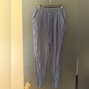 Zara Navy Abstract Print Drawstring Lounge Pants MEDIUM